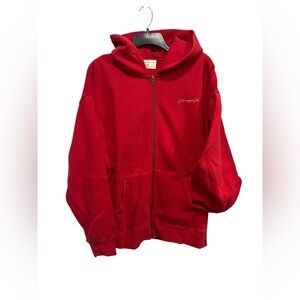 YoungLA Vibrant Red Zip-Up Hoodie